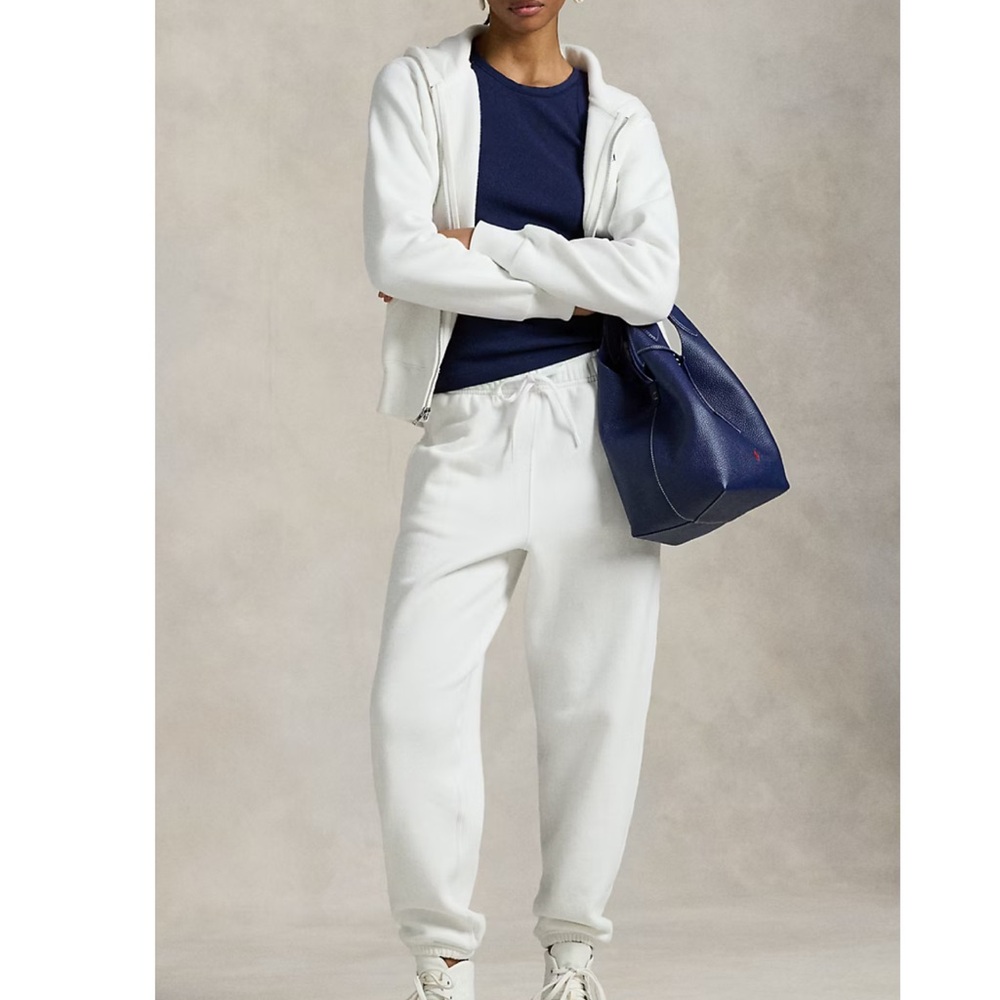 Polo by Ralph Lauren White Sweat Suit Hoodie & Joggers
